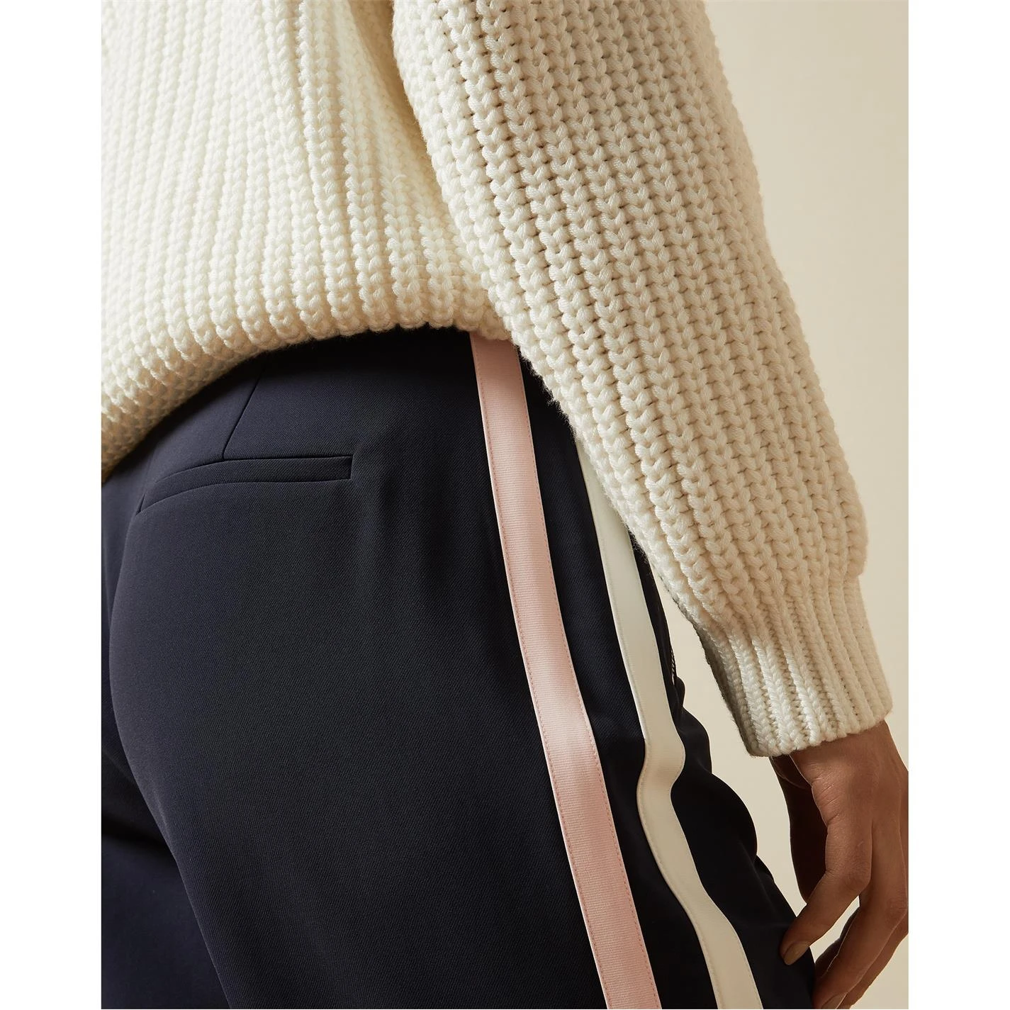 Ted Baker Stripe Wide Leg Trousers for Trousers Colour Dark Blue 6 Ted Baker Stripe Wide Leg Trousers for Trousers Colour Dark Blue - Image 4