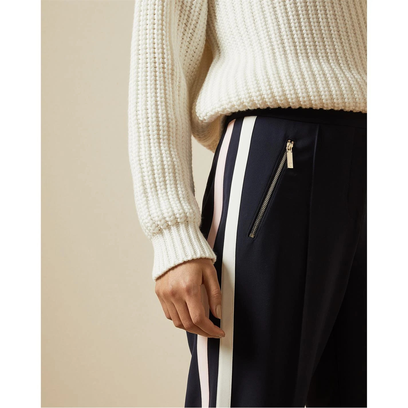 Ted Baker Stripe Wide Leg Trousers for Trousers Colour Dark Blue 7 Ted Baker Stripe Wide Leg Trousers for Trousers Colour Dark Blue - Image 5