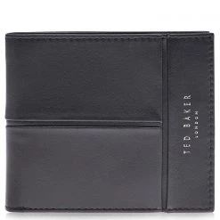 Ted Baker Ted Baker Bifold Wallet Mens for Gifts for Him Colour Black
