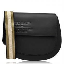 Ted Baker Darcell Webbing Fold Over Bag for Handbags Colour black