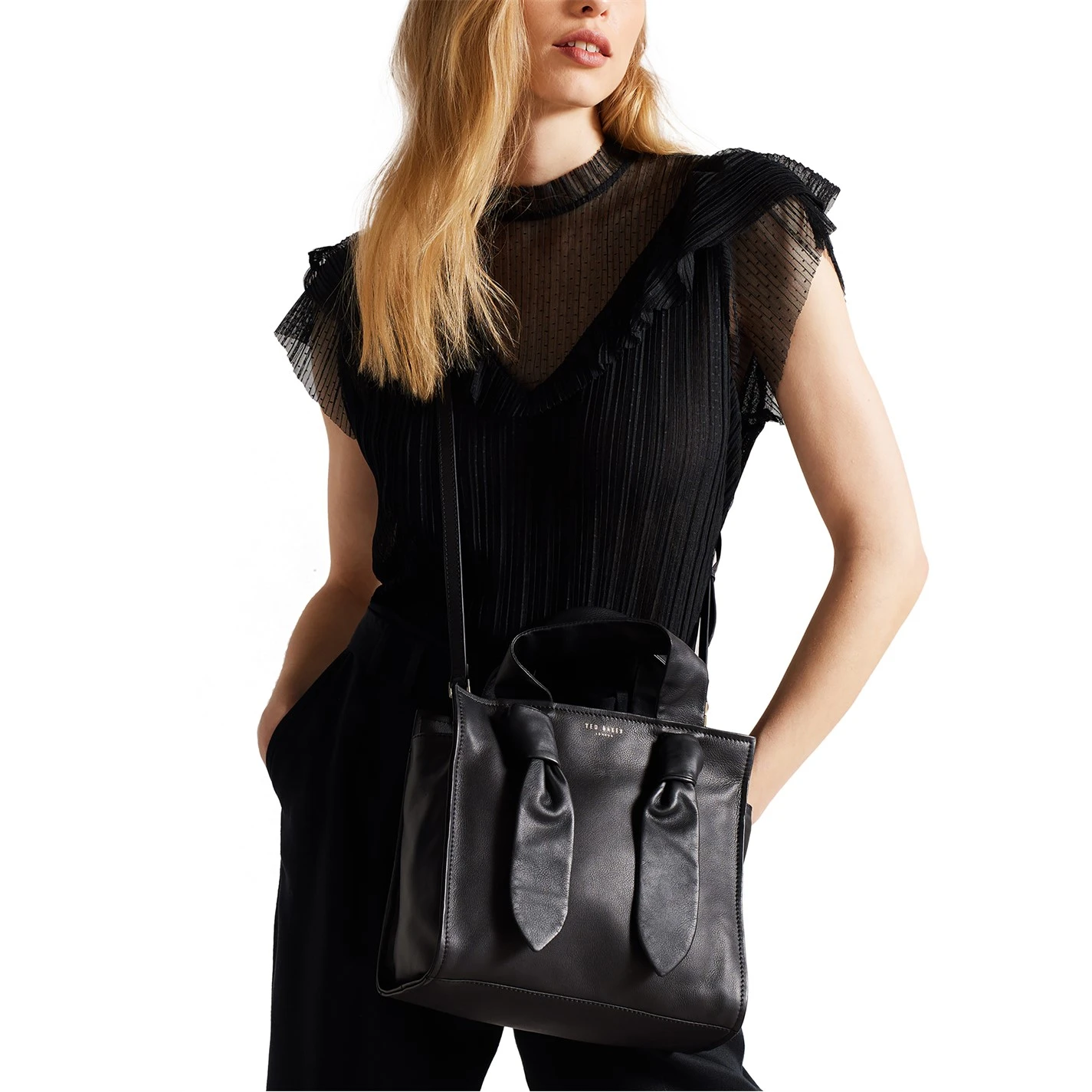 Ted Baker Nyahla Knot Tote Bag for Handbags Colour Black 7 Ted Baker Nyahla Knot Tote Bag for Handbags Colour Black - Image 5