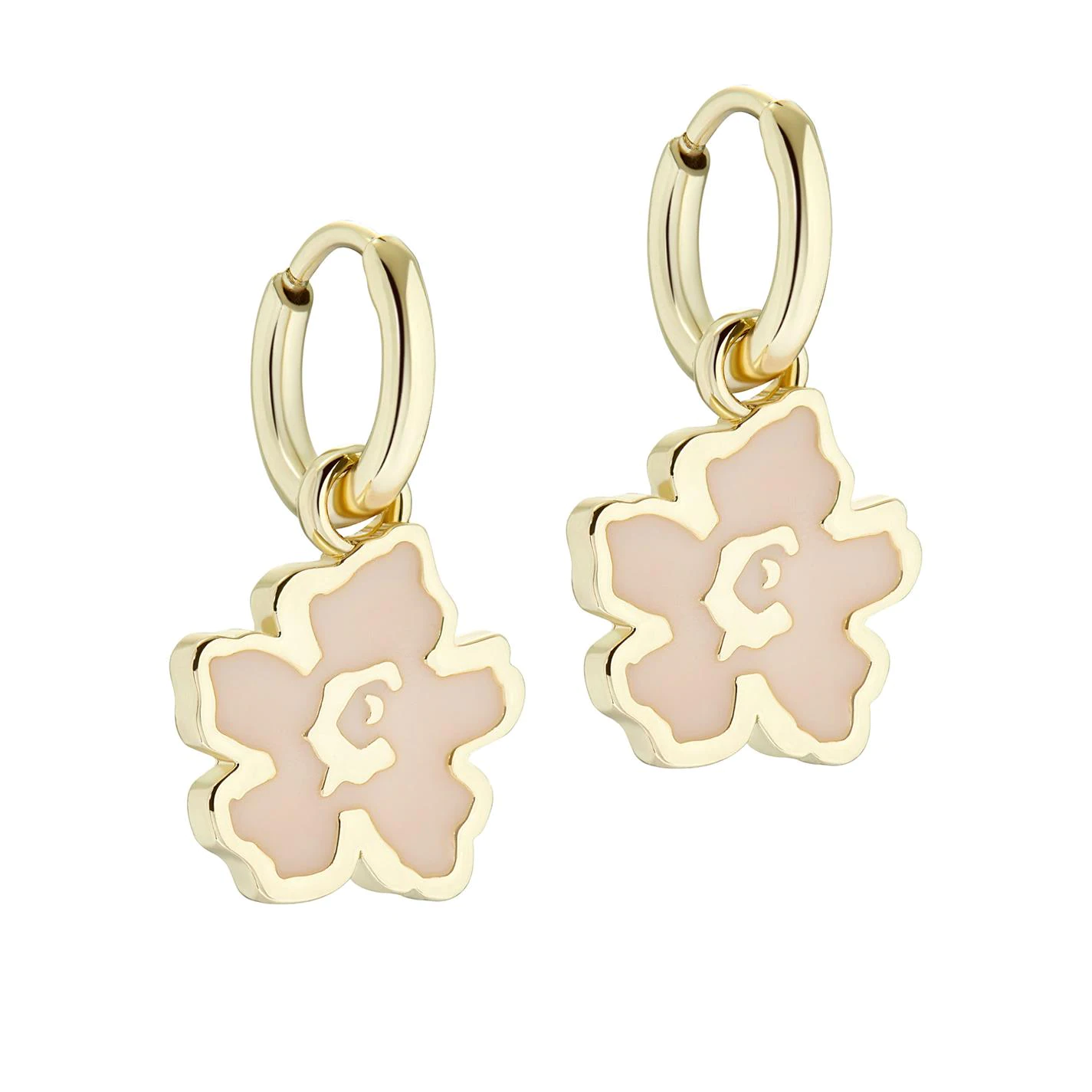Ted Baker LARLI Lillifora Huggie Earring for Earrings Colour Gold/Pink 3 Ted Baker LARLI Lillifora Huggie Earring for Earrings Colour Gold/Pink