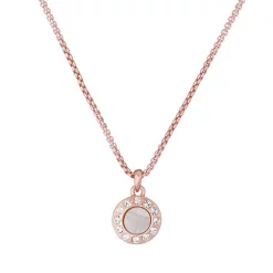 Ted Baker GEMMARH Gem Button Pendant for Necklaces Colour Rose Gold/Clear