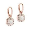 Ted Baker GRACO Gem Button Huggie Earring for Earrings Colour Pink Gold/Cryst