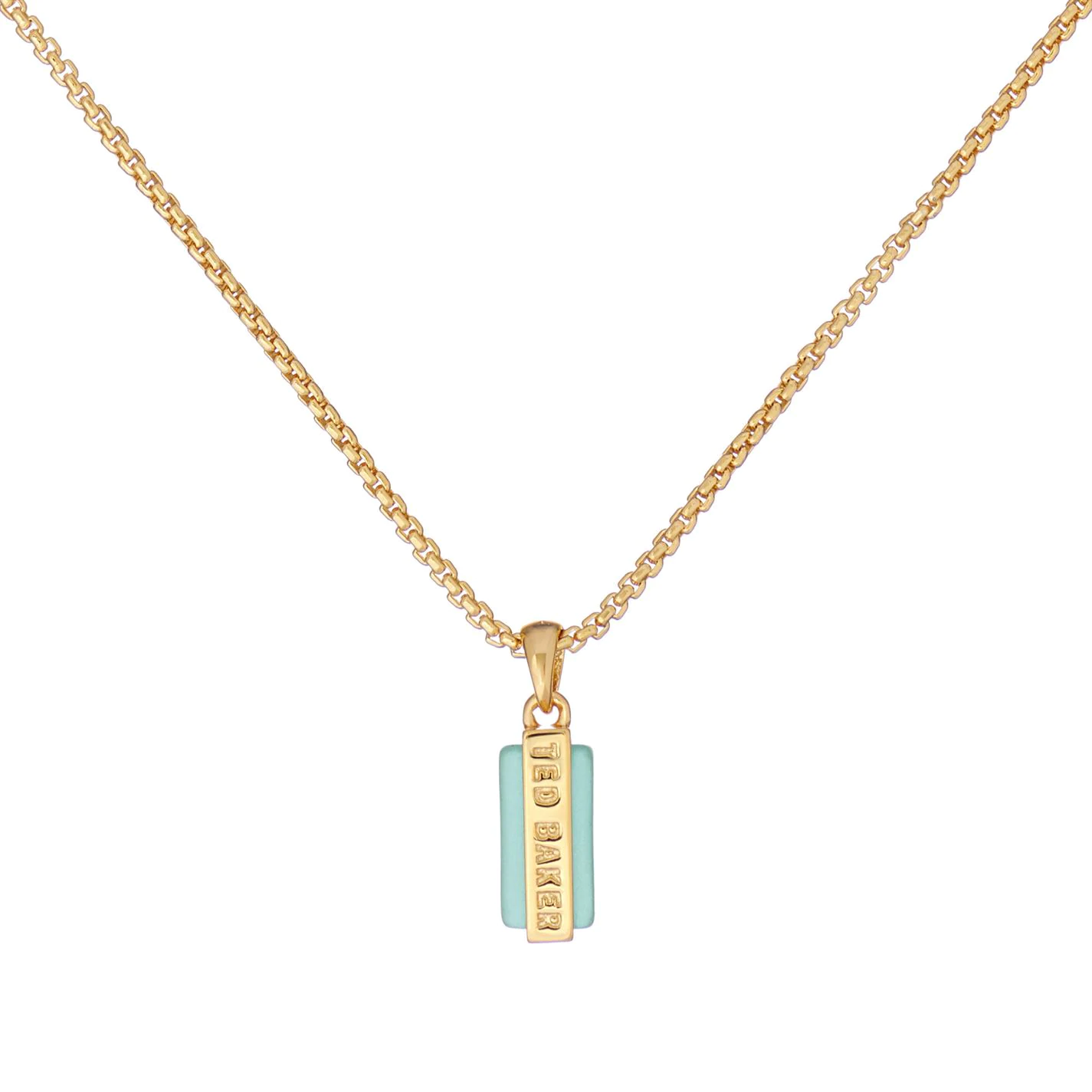 Ted Baker GIANNI Gem Bar Pendant for Necklaces Colour Gold/Amazonite 3 Ted Baker GIANNI Gem Bar Pendant for Necklaces Colour Gold/Amazonite