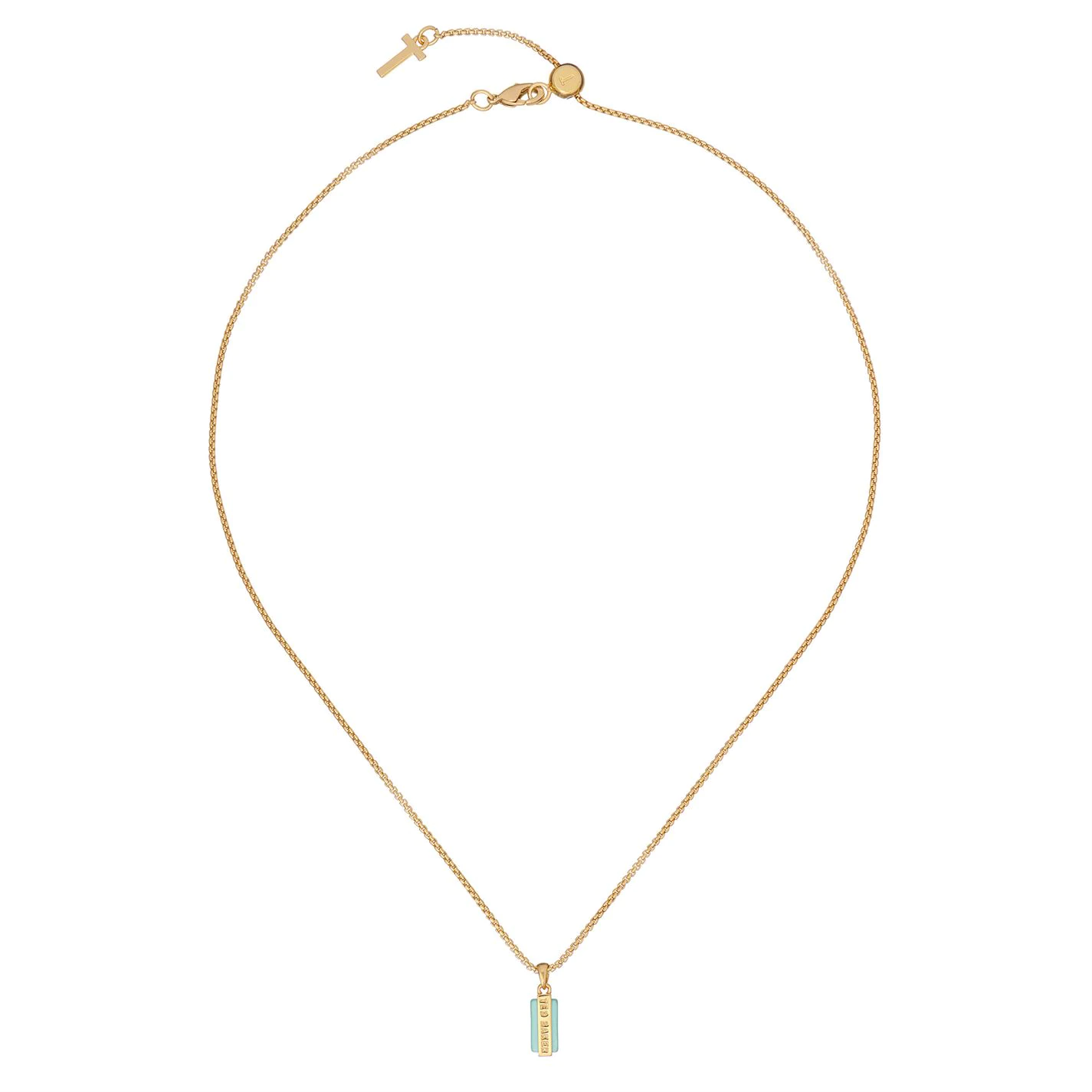 Ted Baker GIANNI Gem Bar Pendant for Necklaces Colour Gold/Amazonite 4 Ted Baker GIANNI Gem Bar Pendant for Necklaces Colour Gold/Amazonite - Image 2