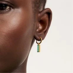 Ted Baker GWENNIE Gem Bar Huggie Earring for Earrings Colour Gold/Amazonite -Outlet Wardrobe Mix Store 71894869 xxl a2