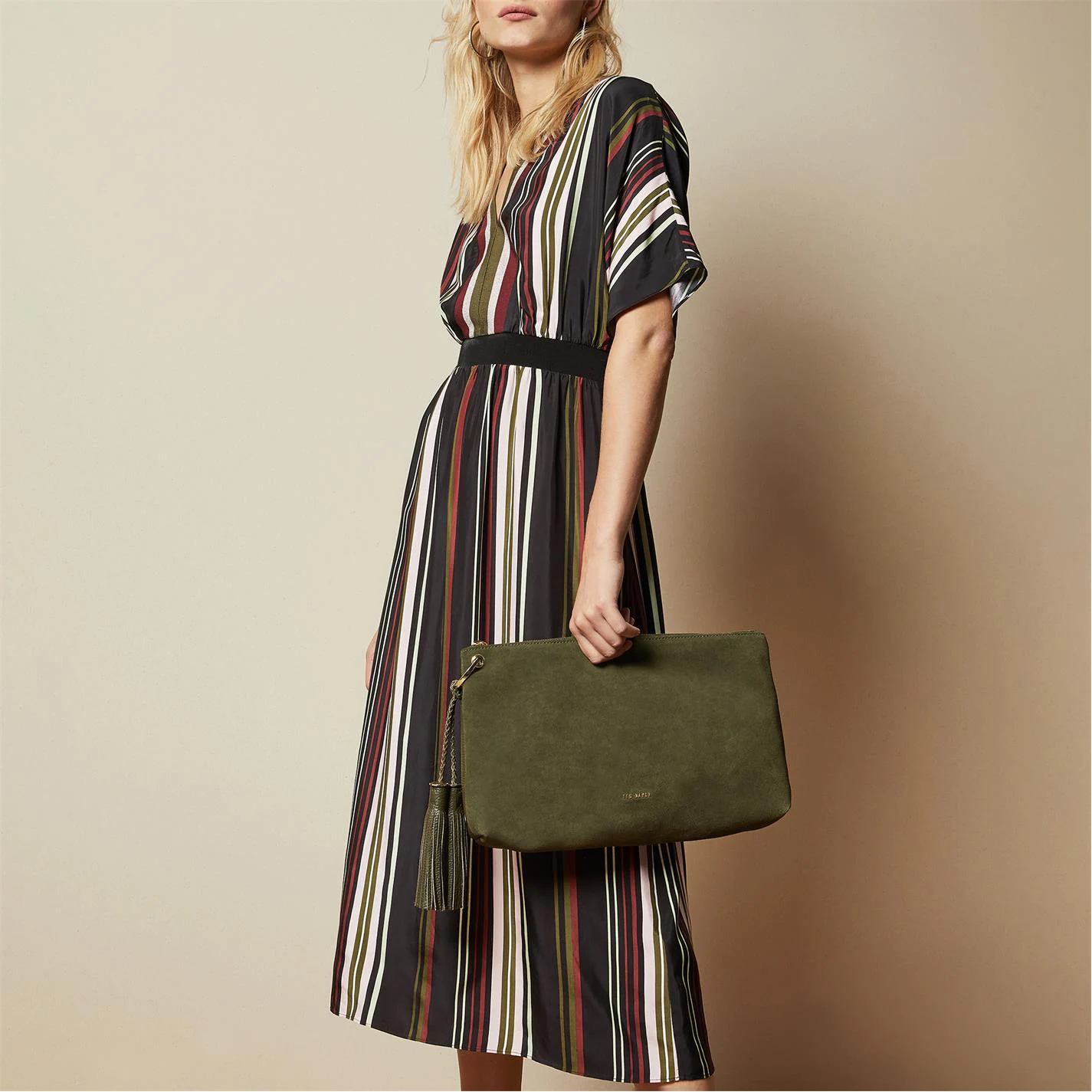 Ted Baker Desere Clutch Bag for Handbags Colour Khaki 4 Ted Baker Desere Clutch Bag for Handbags Colour Khaki - Image 2