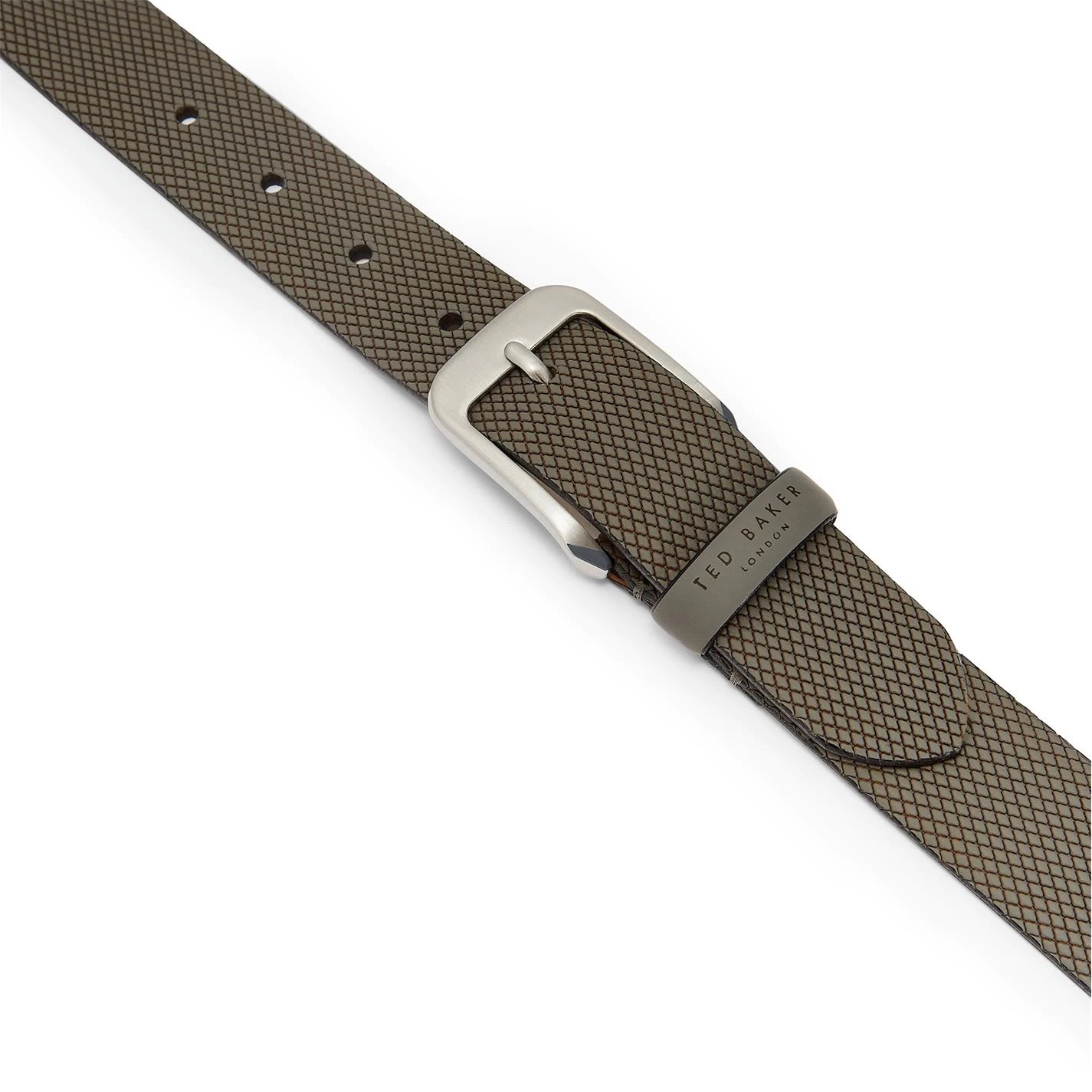 Ted Baker Ted Baker Streaky Leather Belt Mens for Men's Belts Colour Grey 4 Ted Baker Ted Baker Streaky Leather Belt Mens for Men's Belts Colour Grey - Image 2