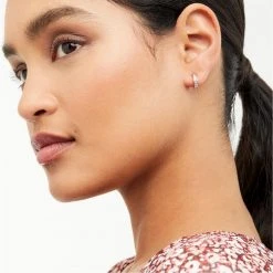 Ted Baker SEENITA Crystal Huggie Earrings for Earrings Colour Rose Gold -Outlet Wardrobe Mix Store 75359506 xxl a2
