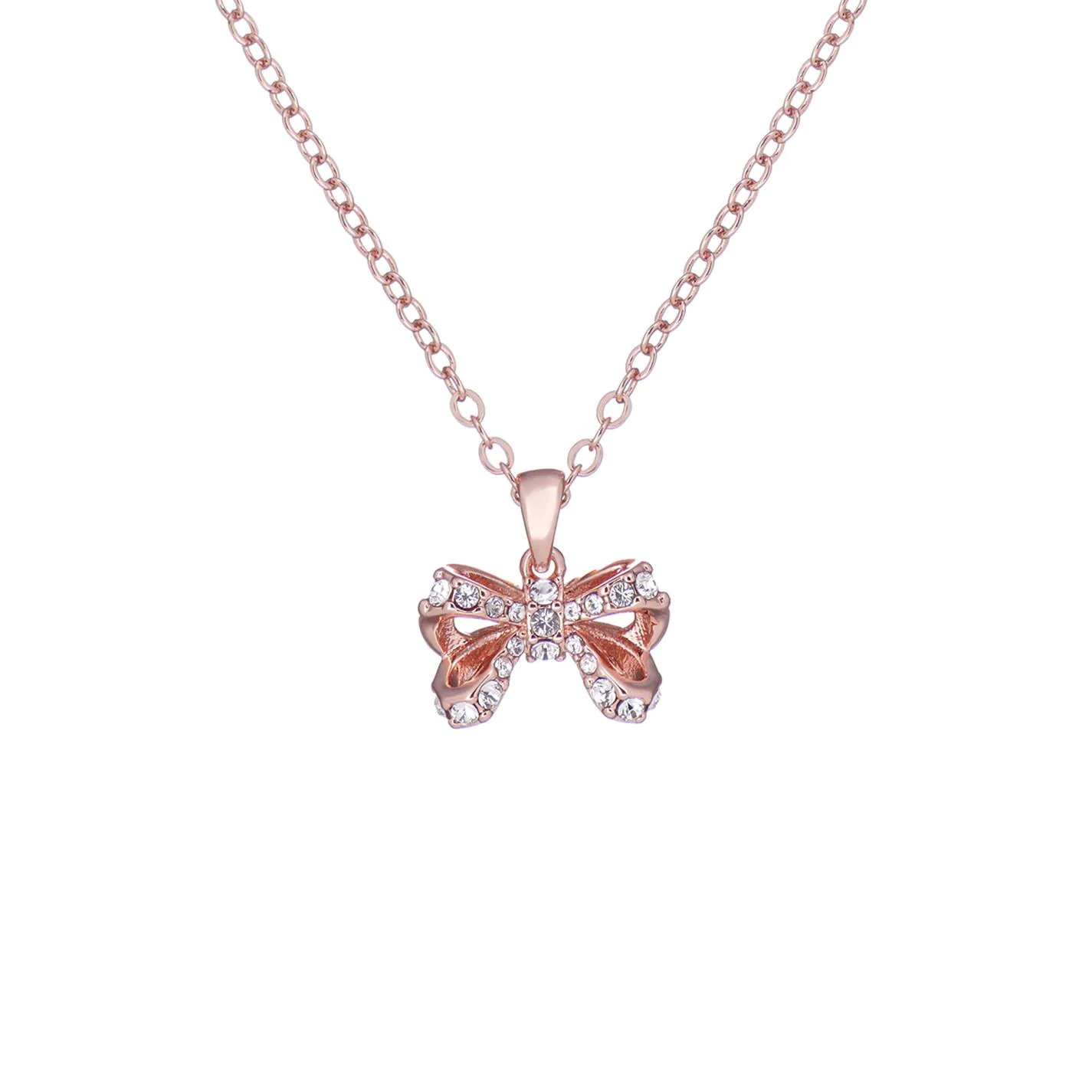 Ted Baker CRESTRA Crystal Petite Bow Pendant for Necklaces Colour Rose Gold 3 Ted Baker CRESTRA Crystal Petite Bow Pendant for Necklaces Colour Rose Gold