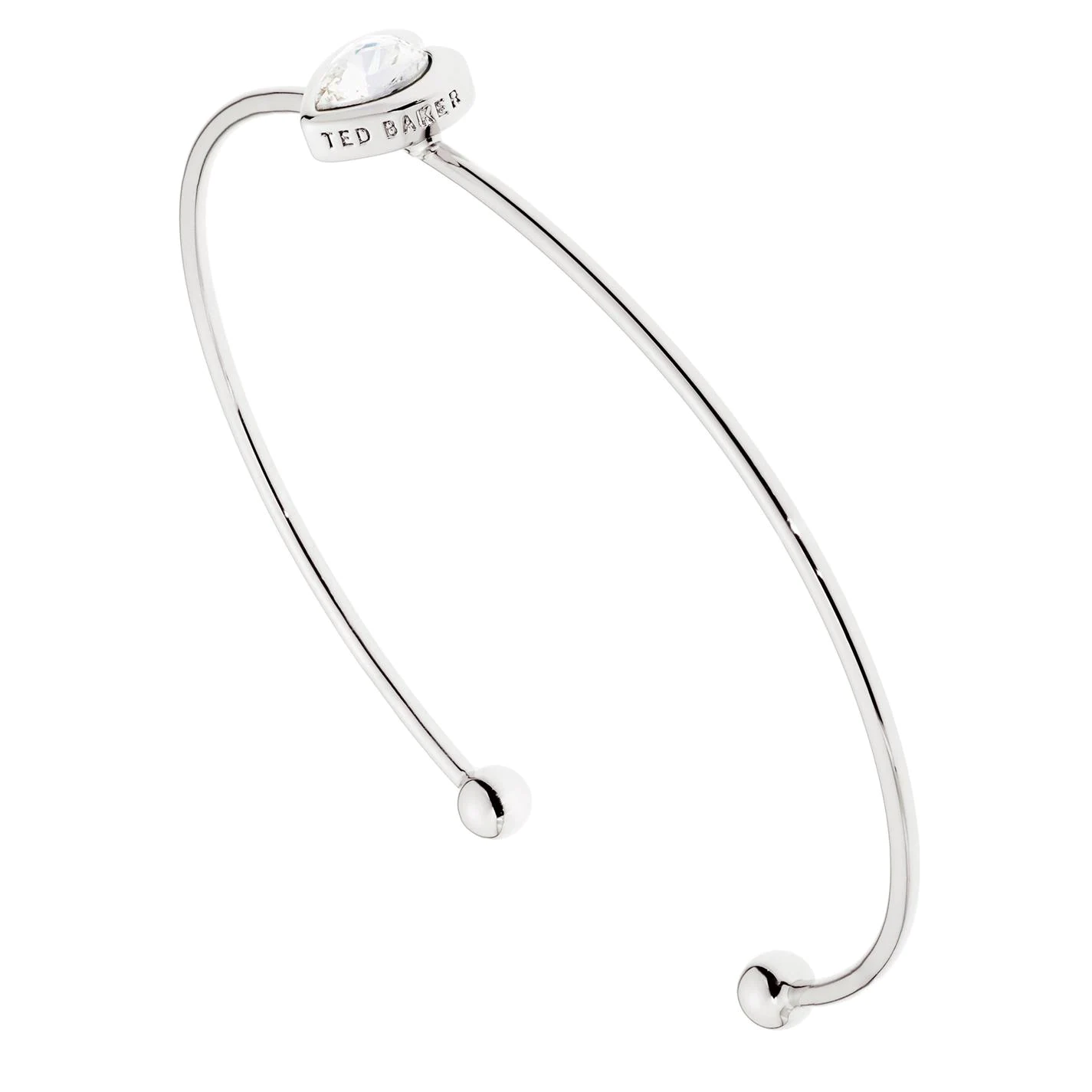 Ted Baker HASINA Crystal Heart Ultra Fine Cuff for Bracelets & Bangles Colour Silver/Crystal 4 Ted Baker HASINA Crystal Heart Ultra Fine Cuff for Bracelets & Bangles Colour Silver/Crystal - Image 2
