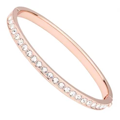 Ted Baker CLEMARA Hinge Bangle for Bracelets & Bangles Colour Rose Gold/Crystal