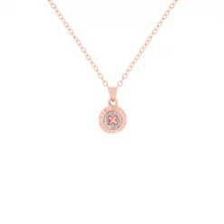 Ted Baker ELVINA Mini Button Pendant for Necklaces Colour Rose Gold- Silver Glitter