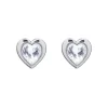 Ted Baker HAN Crystal Heart Stud Earrings for Earrings Colour Silver/Crystal