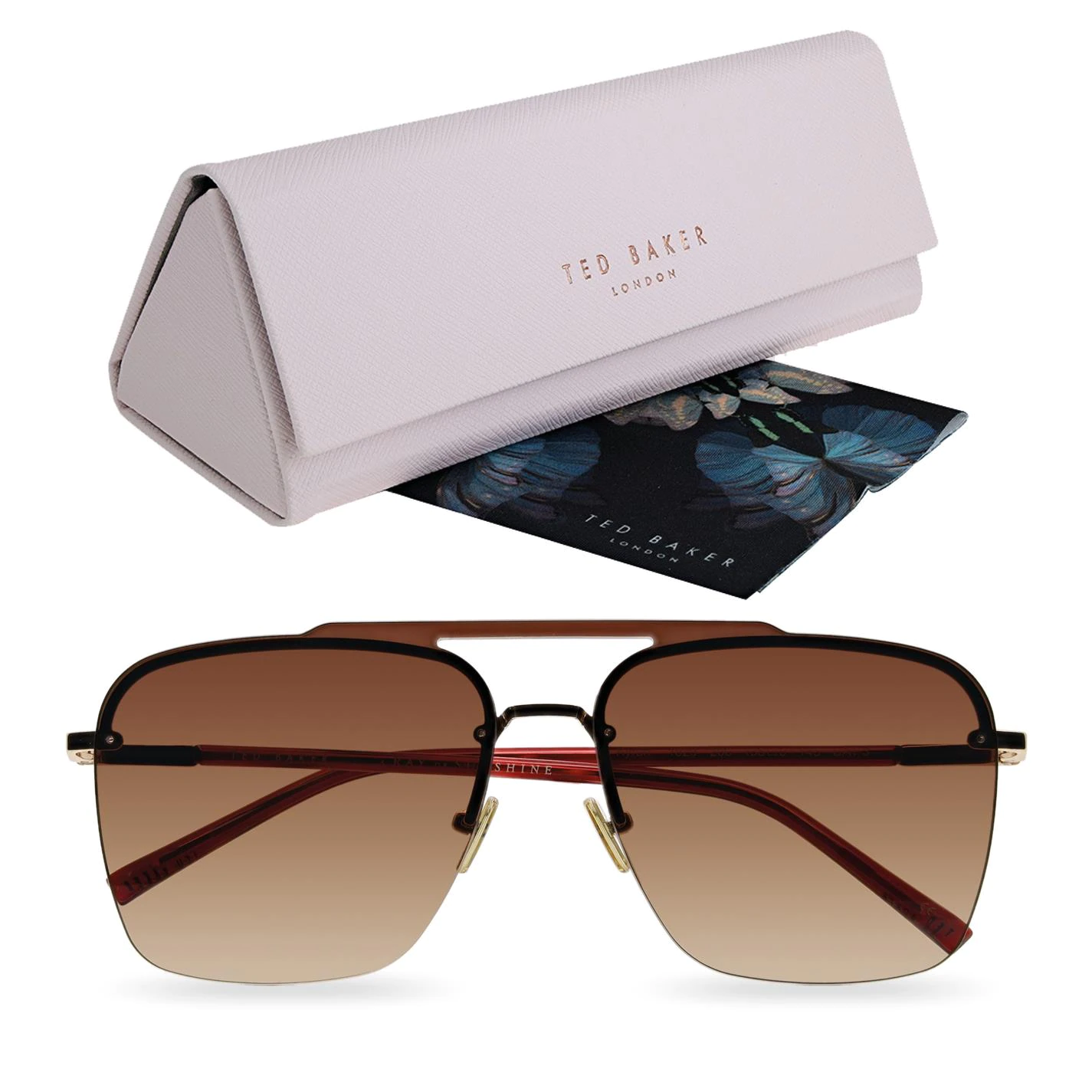 Ted Baker Ted Kyran 200 Sn23 for Men's Sunglasses Colour Burgundy 6 Ted Baker Ted Kyran 200 Sn23 for Men's Sunglasses Colour Burgundy - Image 4