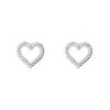 Ted Baker LEENAH Linked Hearts Stud Earrings for Earrings Colour Silver/Crystal