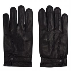 Ted Baker Ted Baker Resit Leather Gloves Mens for Men's Gloves Colour Black