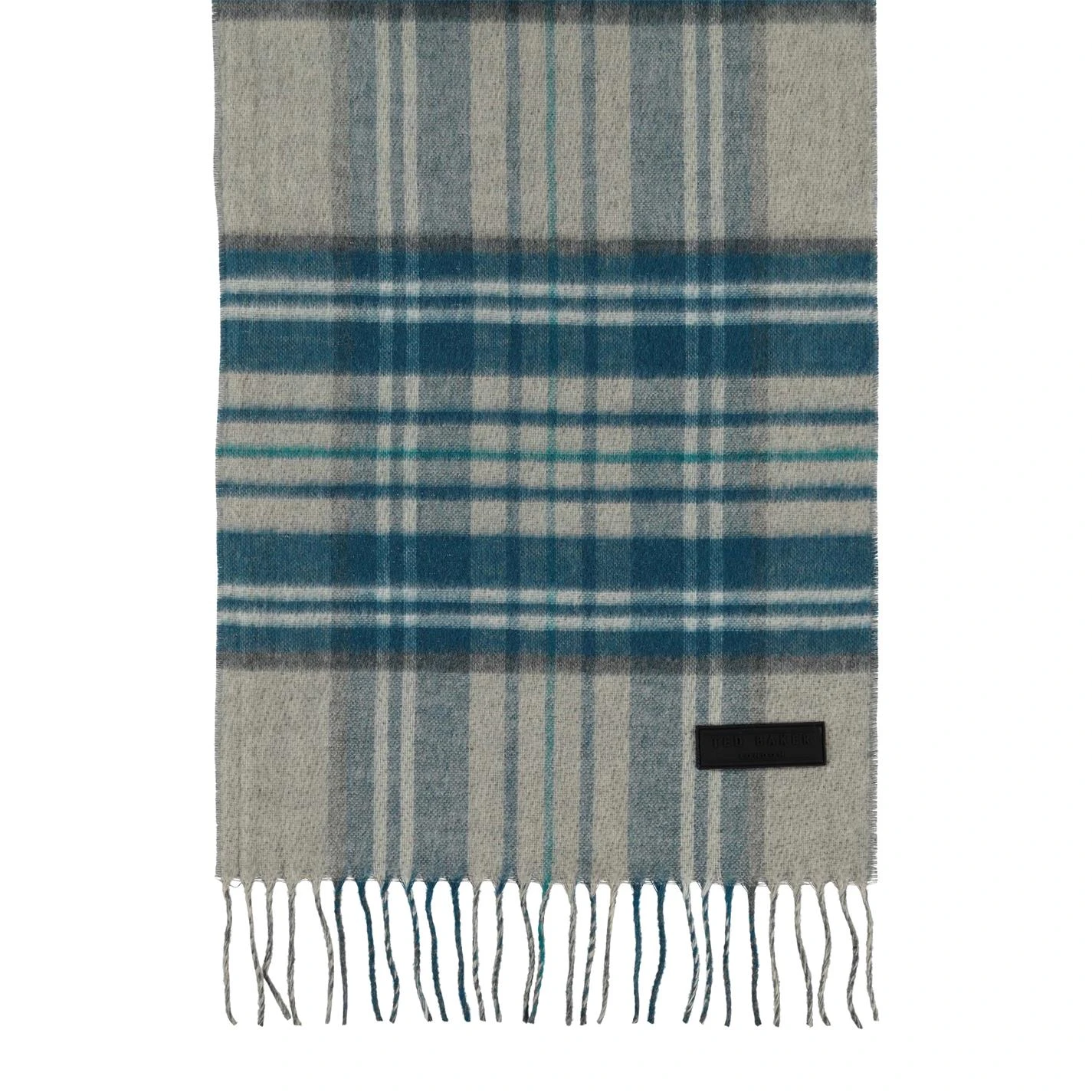 Ted Baker Ted Baker Laite Check Scarf for Men's Scarves Colour Grey 4 Ted Baker Ted Baker Laite Check Scarf for Men's Scarves Colour Grey - Image 2