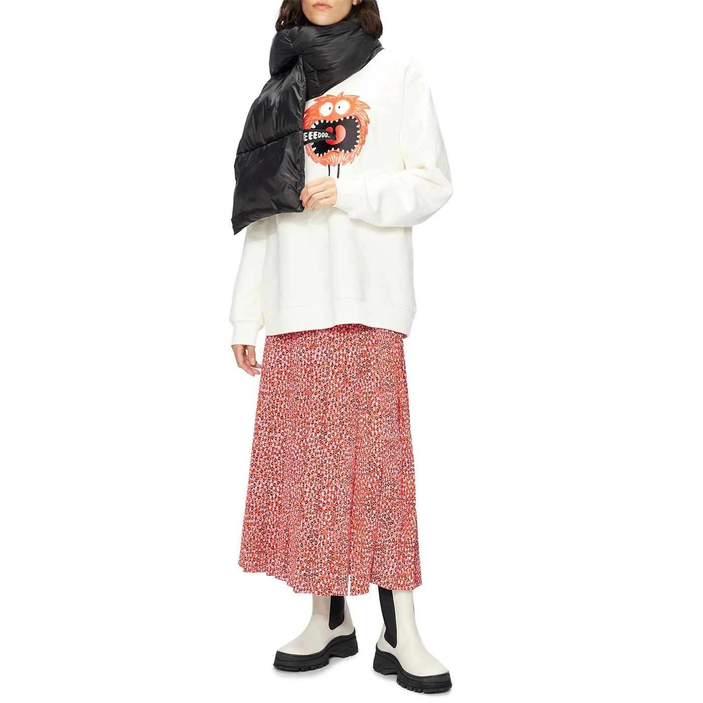 Ted Baker Ted Baker Marjey Nylon Scarf Womens for Women's Scarves Colour black 4 Ted Baker Ted Baker Marjey Nylon Scarf Womens for Women's Scarves Colour black - Image 2