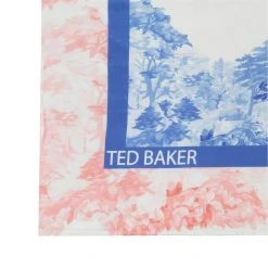 Ted Baker Ted Baker Shali Print Square Scarf Womens for Women's Scarves Colour mid-blue -Outlet Wardrobe Mix Store 90255018 xxl a2