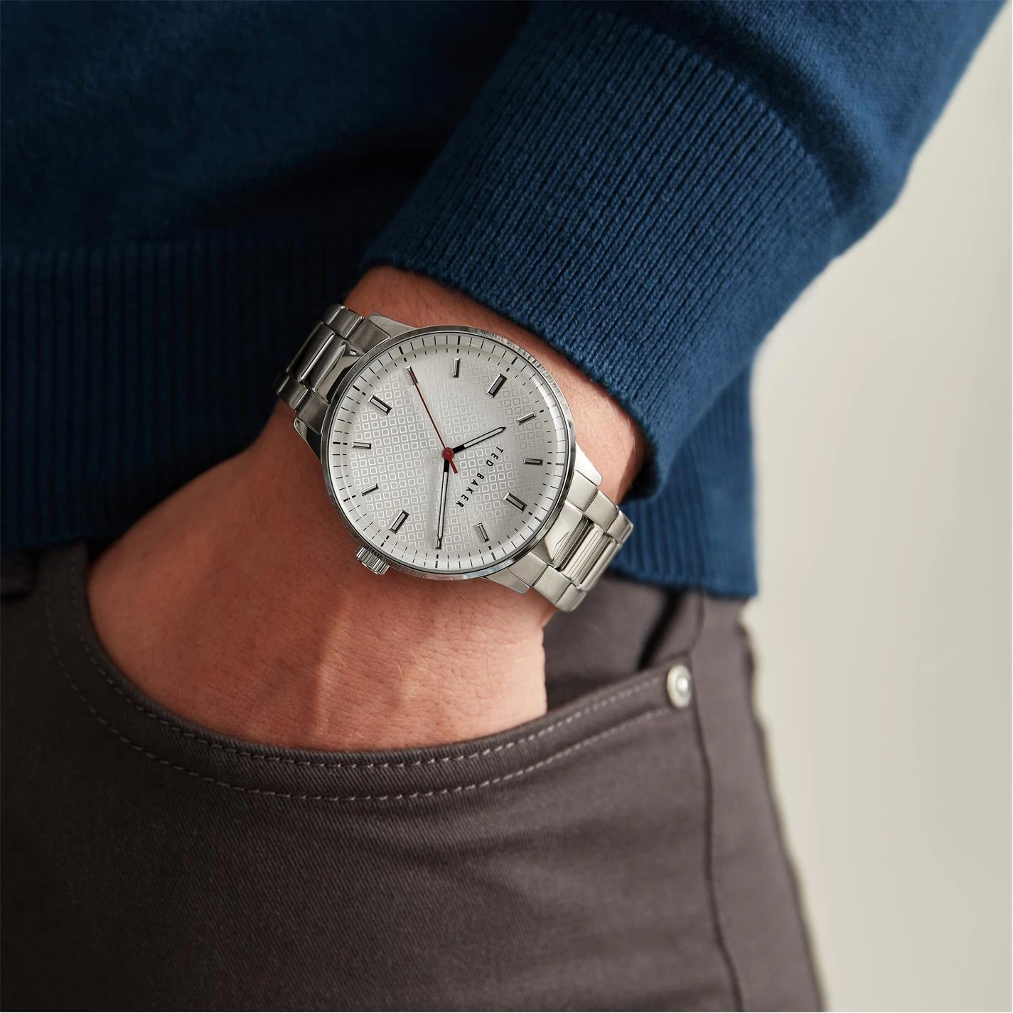 Ted Baker Ted Baker Cosmopolitan Watch Mens for Men's Watches Colour Silver 5 Ted Baker Ted Baker Cosmopolitan Watch Mens for Men's Watches Colour Silver - Image 3