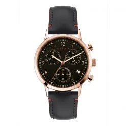 Ted Baker Ted Baker Cosmopolitan Watch Mens for Men's Watches Colour Black/Rose Gold