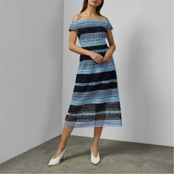 Ted Baker Ted Baker Womens Candaca Dress for Wedding Guest Dresses Colour Brt-Blue -Outlet Wardrobe Mix Store 98220518 xxl a1