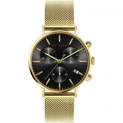 Ted Baker Ted Baker Mimossa Chrono Watch Mens for Men's Watches Colour Gold/Black