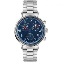 Ted Baker Ted Baker Mimossa Chrono Watch Mens for Men's Watches Colour Silver/Blue