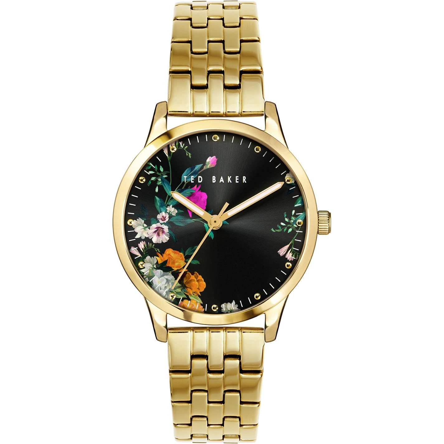 Ted Baker Ted Baker Fitzrovia Bloom Watch Womens for Ladies' Watches Colour Gold/Black 3 Ted Baker Ted Baker Fitzrovia Bloom Watch Womens for Ladies' Watches Colour Gold/Black