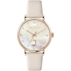 Ted Baker Ted Baker Phylipa Moon Watch Womens for Ladies' Watches Colour White/Rose Gold