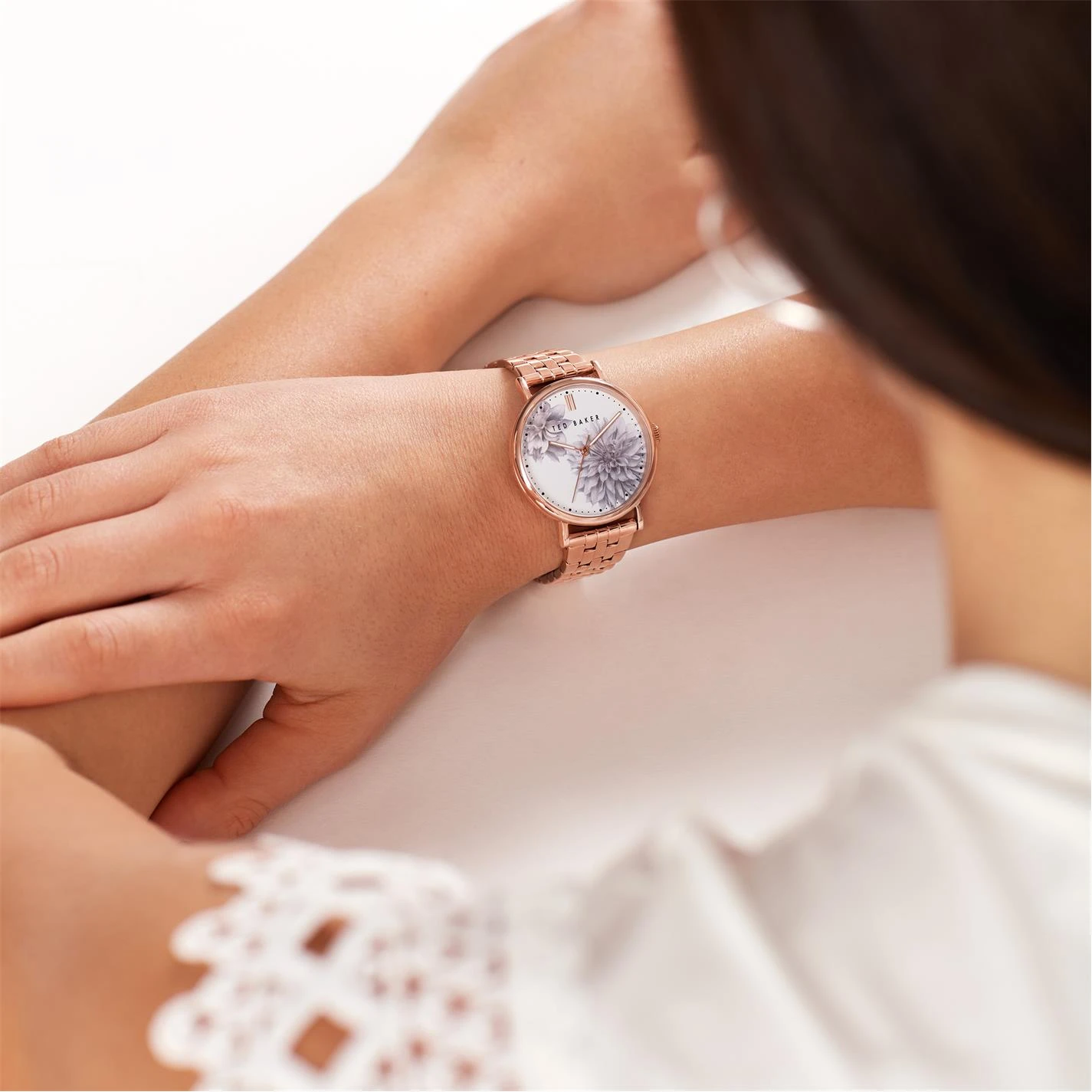 Ted Baker Ted Baker Phylipa Peonia Watch Womens for Ladies' Watches Colour Rose Gold/White 5 Ted Baker Ted Baker Phylipa Peonia Watch Womens for Ladies' Watches Colour Rose Gold/White - Image 3